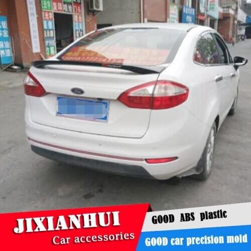 For Fiesta Spoiler 2006-2013 Ford Fiesta sedan WDK Spoiler ABS plastic Material Car Rear Wing Color Rear Spoiler