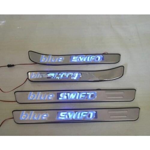 Car styling 304 stainless steel LED Scuff Plate / Door Sill for 2005-2013 Suzuki Swift