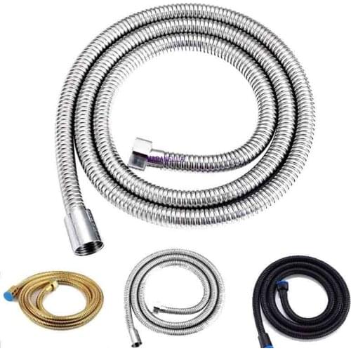 Bathroom 1.5m Stainless Steel Shower Hose Explosion-proof Hose Spring Tube Pull Tube Bathroom Accessories fitting