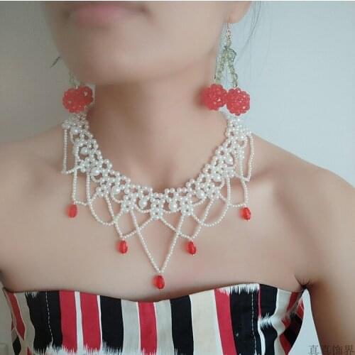 Vintage Elegant Hollow Out Pearl Collar Choker Necklace Pearl Statement for Women Girls Wedding Gifts Party Necklace Jewelry New