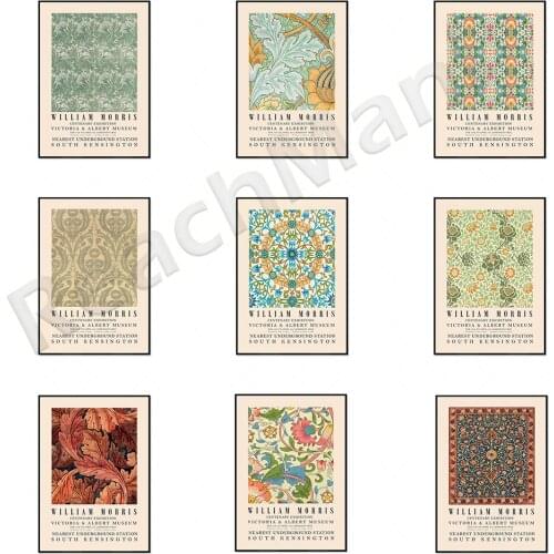 William Morris The Victoria and Albert Museum Exhibition Canvas Painting Posters and Prints Wall Art Pictures for Living Room
