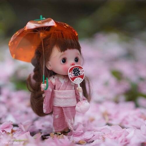 1:12 Doll House 1/12BJD GSC Miniature Japanese Fan Props OB11 Simulation Mini Fan Model Doll Accessories