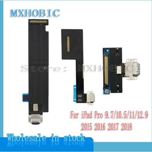 10pcs Charging Flex Cable For iPad Pro 9.7 10.5 11 12.9 2015 2016 2017 2018 Charger Port Dock Connector Ribbon Plug Replacement