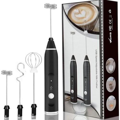 3 Modes Electric Handheld Milk Frother Blender Egg Beater With USB Charger Bubble Maker Whisk Mixer For Coffee Cappuccino