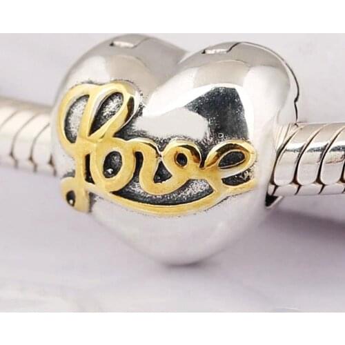 Authentic S925 Silver Bead DIY Jewelry Heart of Love Clips Stoppers Charm fit Lady Bracelet Bangle