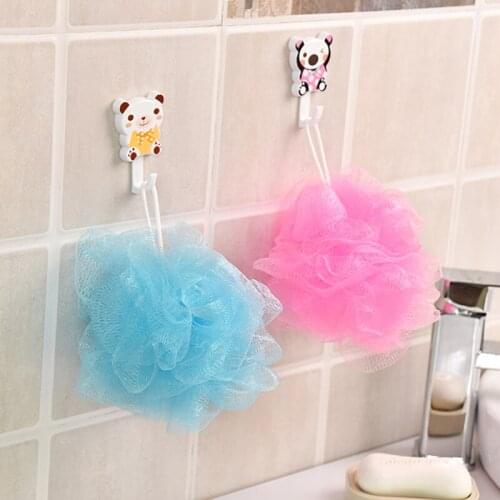 Random Color Flower Bath Shower Body Exfoliate Washing Ball Body Cleaning Shower Brush Nylon Scrubber Mesh Multi-foam Can Hung