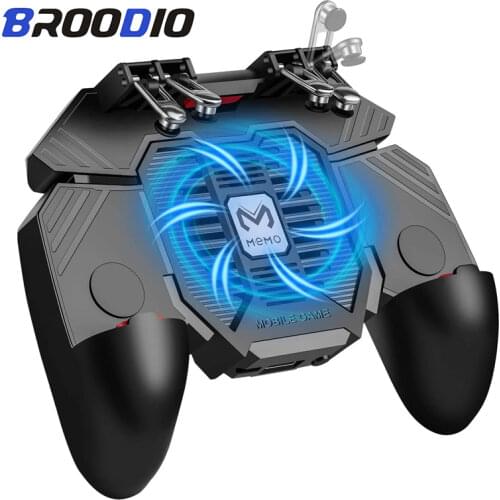 Six Finger Gamepad PUBG Controller AK77 for IPhone Android Pugb Mobile Controller L1 R1 Shooter Triggers Fire Joystick Game pad