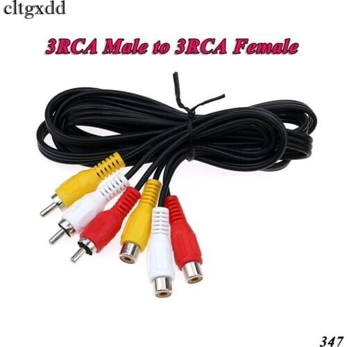 Cltgxdd 3RCA Male to 3 RCA Cable Female Plug Adapter AUX Cables DVD Audio Video AV Splitter Converter Extension Cable Wire Cord