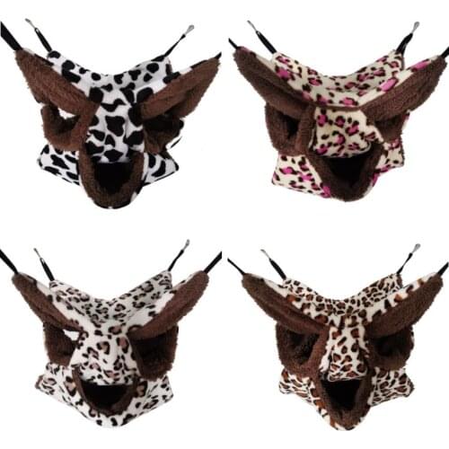 Small Pet Bed Hamster Hammock Double-layer Hammock Hamster Hanging Bed Cage For Ferret Squirrel Pet Warm Hanging Nest