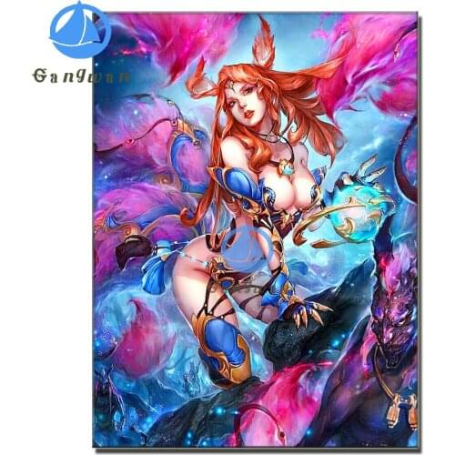 Cartoon anime girl Full Drill 5D DIY Diamond Painting sexy fairy woman Diamond Embroidery mosaic diamond Stitch home Decor art