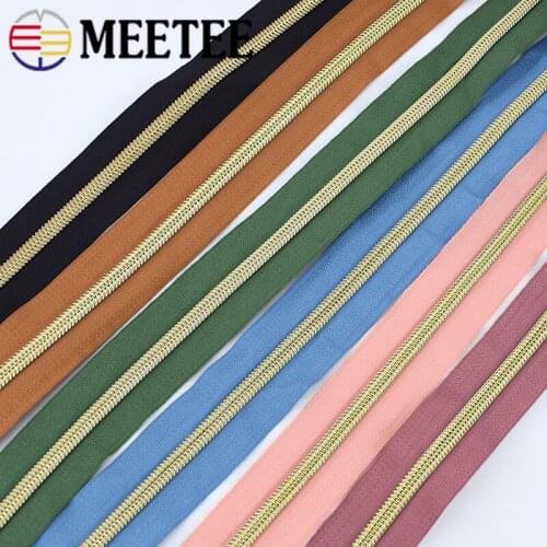 10/20Meters 5# Nylon Coil Code Zippers Decor DIY Sewing Bags Purse Garment Zip Material Accessories Colorful Available vestidos