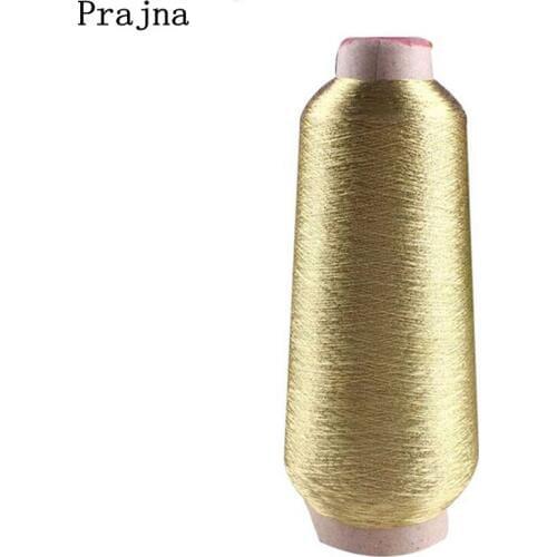 Prajna Metallic Gold Embroidery Thread Sewing Thread Polyester Sewing Supplies Wholesale Thread For Jeans Clothes DIY Handmade