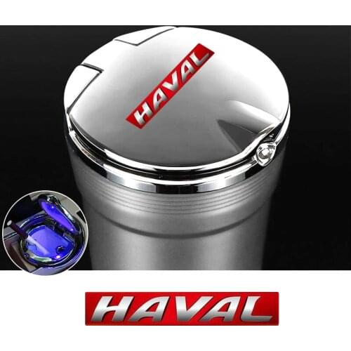 Creative car ashtray For haval f7 h6 h2 h3 h5 h7 h8 9 m4 with cover cigarette trash can with LED light Car interior accessories