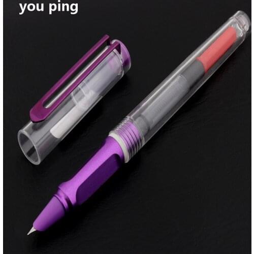 New Listing 6053 Transparent Purple Colour School Supplies Student Office Stationary Fountain Pen