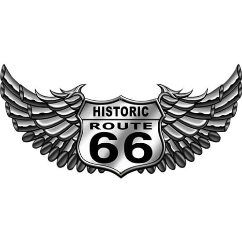 Hot Creative Fashion Retro Route 66 Bike Auto Moto Decal Waterproof Cover Scratch Motorcycle Sticker PVC 13cm X 6.3cm