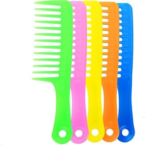 Anti-fracture Pearl color comb girls beauty salon hair comb plastic broadsword comb wide tooth comb
