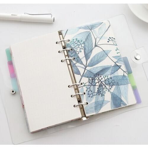 A5 A6 A7 PVC PP 5 Sheet Planner Dividers for Loose Leaf Binder Spiral Notebook Diary Weekly Organizer Accessories inner page
