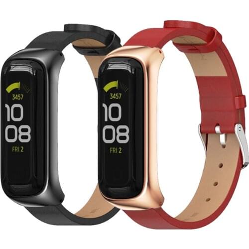 Watchbands Genuine Leather Watch Band Strap Samsung Galaxy Fit 2 SM-R220 Replacement Leather Watch Band for Galaxy Fit 2 Correa