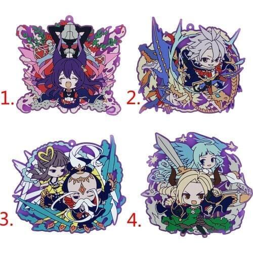 Granblue Fantasy rubber keychain Key Ring Race Straps cosplay