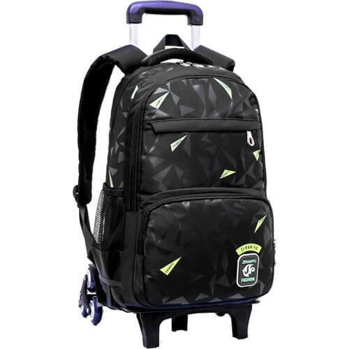 Fashion Kids Wheels Removable Trolley Backpack Wheeled Bags Children School Bag Boys Travel Bags Childrens School Backpacks