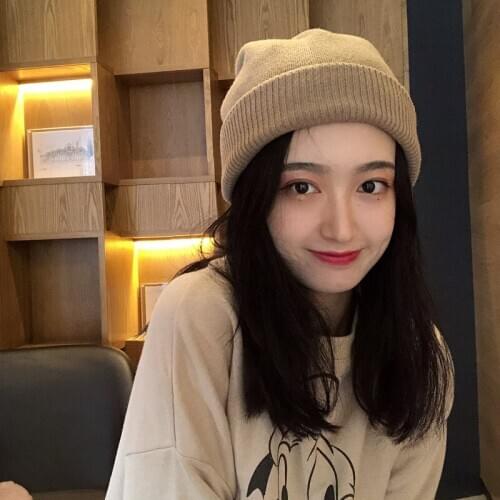 KENSHELLEY Wool Cashmere Knitted Beanies Thick Skullies Female Knitted Hat Unisex Hat autumn and winter Skullies Beanie Warm Hat