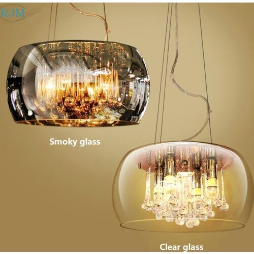 Modern Luxury Glass Lamp Shade Crystal Pendant Lamp Creative Pendant Light Lampshade Novelty Hang Lamp Room Home Lighting Decor