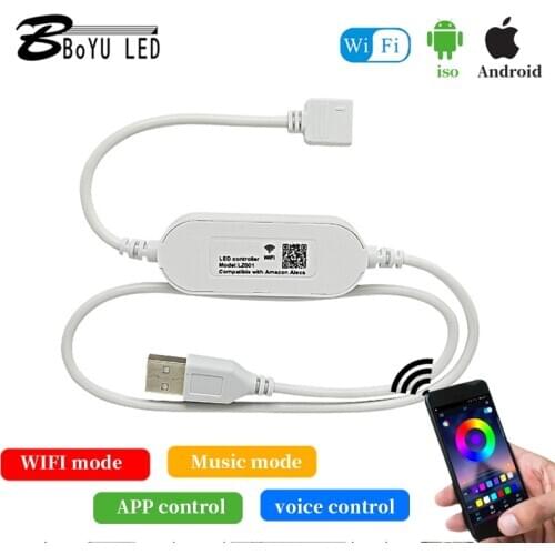 2pcsUSB Bluetooth Wifi RGB RGBW RGBWC LED strips for smartphone control RF / IR applications Alexa Google voice control