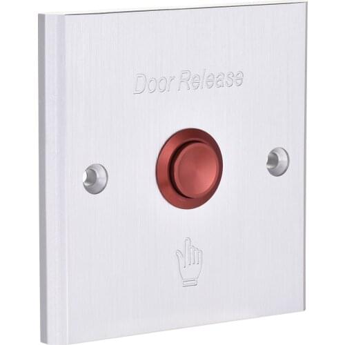 Uxcell Door Release Switch Push Button DC 12V 3A Stainless Steel for Panel 86mmx86mm