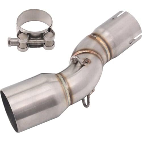 Escape Motorcycle Exhaust Mid Connect Pipe Middle Link Tube Stainless Steel Exhaust System For SYM SB300 All Years