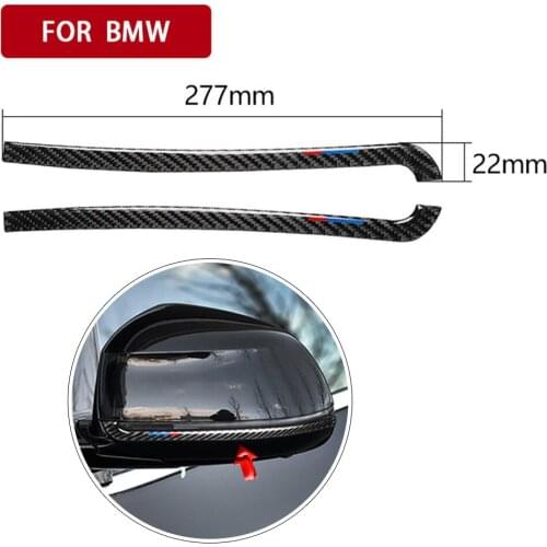 Carbon Fiber Rearview Mirror Anti-rub Strips Trim Car Stickers For BMW X3 F25 X4 F26 X5 F15 X6 F16 Car Styling Anti-collision