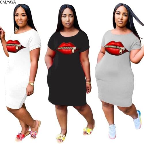 2020 Women Summer Sleeveless Dress Fashion Mouth Print Loose Bodycon Bandage Party Night Club Street Dresses Vestidos GL8102