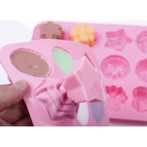12 Silicone Cake Mold Big Cake Flower 3D Chocolate Shape Pastry Baking Soap Tools Bread Cake for Pizza Pan Diy Birthday Wedding
