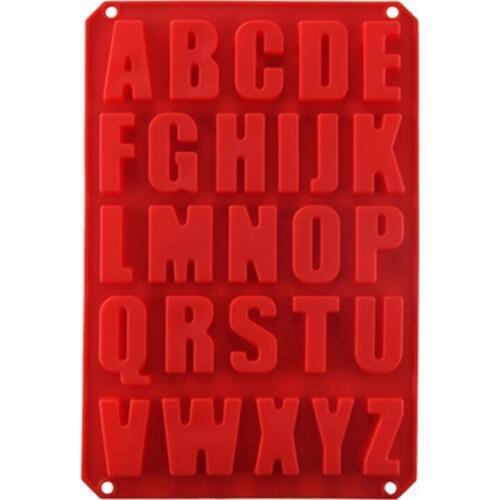 24 letter silicone mold fondant mold cake decoration chocolate mold kitchen baking DIY ice grid multi-function appliances