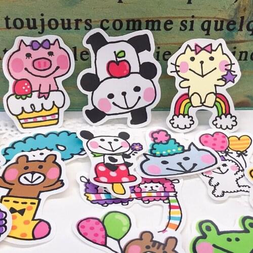 25PCS Animal doodle cartoon Stickers Crafts And Scrapbooking stickers kids toys book Decorative sticker DIY Stationery