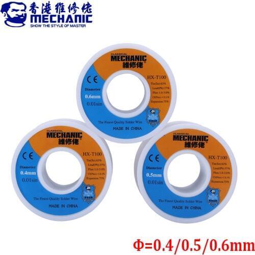 3pcs/lot MECHANIC Rosin Core Solder Wire 0.4mm 0.5mm 0.6mm 55g Soldering Wire Solda Estanho BGA Soldering Station Repair Tools