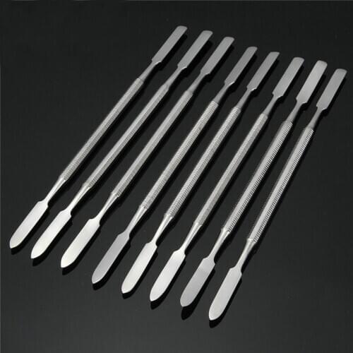 8pcs Stainless Steel Mixing Spatula Tool Spatuler Rod Dental Nail Art Makeup Foundation Eyeshadow Mixing Stick Color Tools
