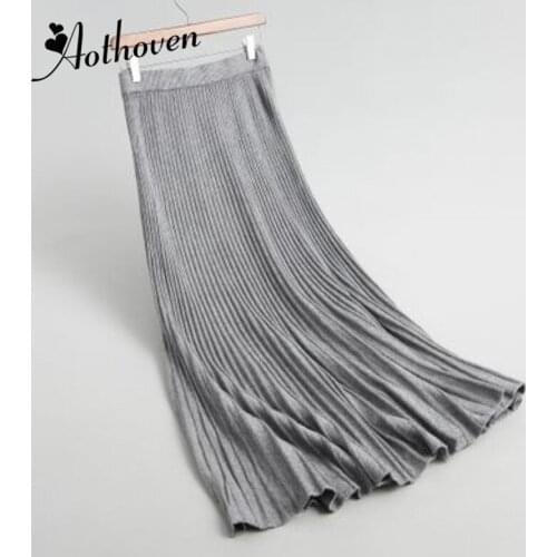 Женские трикотажные юбки AOTHOVEN China At AliExpress