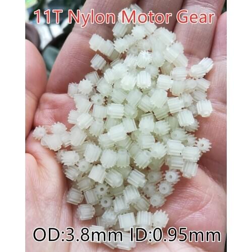 Free Shipping 4/10pc Nylon 11T 11 Teeth Small Motor Engine 0.3M Pinion Gear 1mm For R/C Quadcopter Drone Spare Parts Accessories