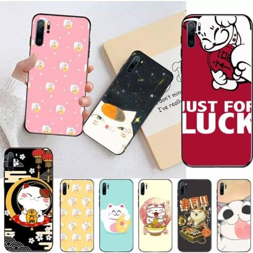 Cartoon Lucky Cat Phone Cases For Huawei honor Mate P 10 20 30 40 Pro 10i 9 10 20 8 x Lite Luxury brand shell funda coque