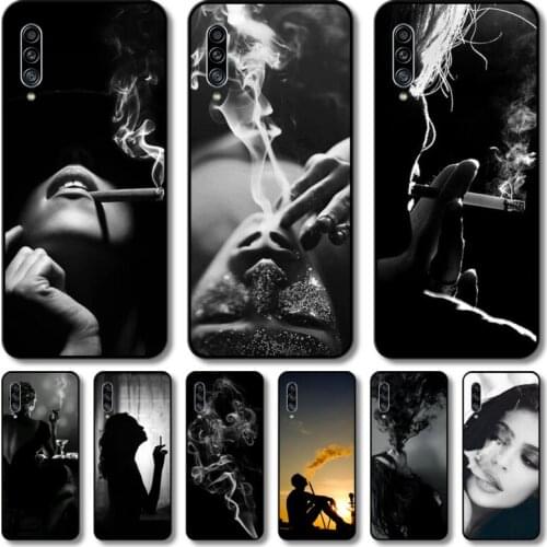 Smoke Phone Case For Samsung Galaxy A 12 51 52 21 71 70 42 32 10 80 90 E 5G S Black Shell Art Cell Cover