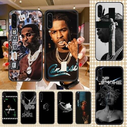 Rapper Pop Smoke Phone case For Samsung Galaxy A 3 5 7 8 10 20 21 30 40 50 51 70 71 E S 2016 2018 4G black fashion cover pretty