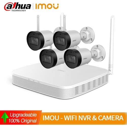 Dahua IMOU 4/8 CH + 4pcs 4MP Bullet Lite Wifi Kits With 4 Camares NVR2104-W-4KS2/NVR2108-W-4KS2 + 4pcs IPC-G42