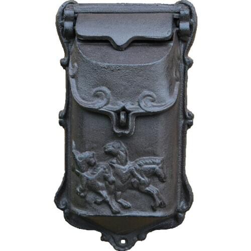 Handcraft Wood Outdoor Mailbox Gardening Cast Iron Crafts Vintage Distressed Letter Wall Decoration and Wall Hanging Courtyard