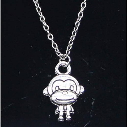 New Fashion Necklace 15x27mm double sides monkey Pendants Short Long Women Men Colar Gift Jewelry Choker