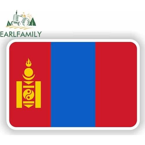 EARLFAMILY 13cm x 8.7cm For Mongolia Flag Anime Wrap Sticker Vinyl Sticker Car Truck Pinup Car Assessoires Personality Sticker