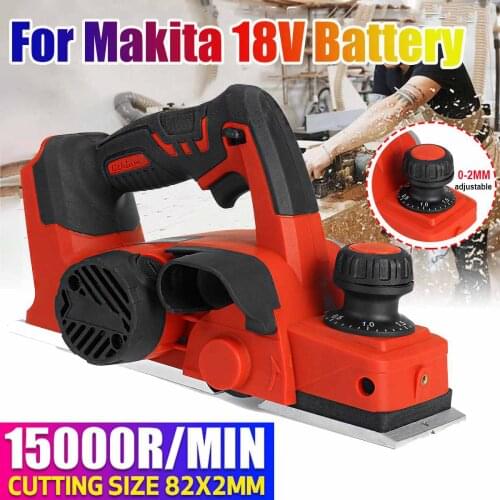 15000r/min Cordless Electric Planer Rechargeable Electric Hand Planer Wood Planing Machine Power Tools For Makita 18v Battery