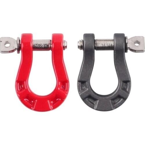 FBIL-4Pcs Metal Bumper D-Ring Tow Hook for 1/10 RC Crawler Car Axial SCX10 90046 SCX10 III Capra Traxxas TRX4 D90