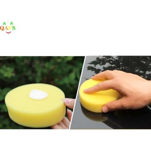 HOT 12pcs/Set Car Window Cleaning Anti-Scratch Car Circle Clean Wax/Polish Yellow Foam Soft Sponges Pad Durable to use Tools