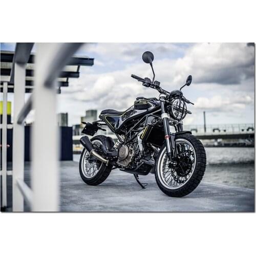 Husqvarna Svartpilen 401 Motorcycle Poster and Print Wall Art Canvas Painting Wall Picture For Living Room Decor