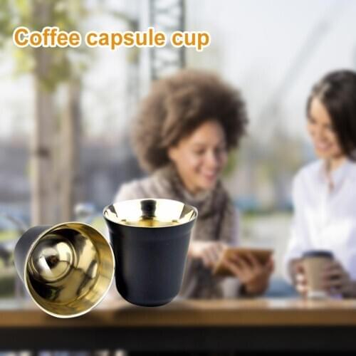 80ml Double Wall Stainless Steel Espresso Insulation Coffee Cup Capsule Mug